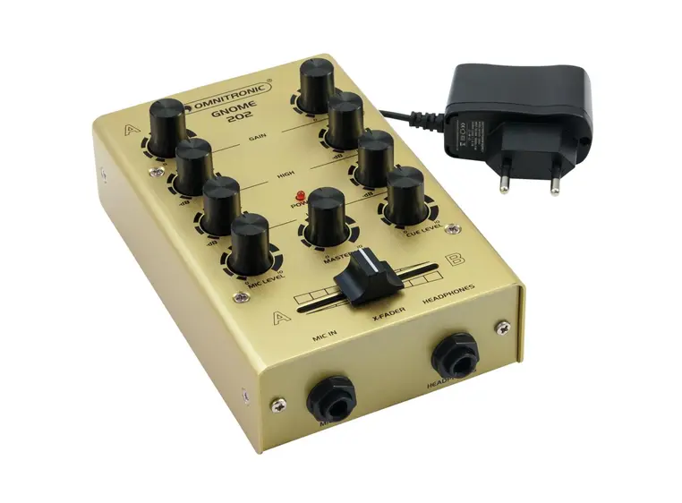 OMNITRONIC GNOME-202 Mini mixer gold 
